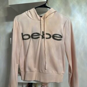 Bebe Light Pink Logo Hoodie